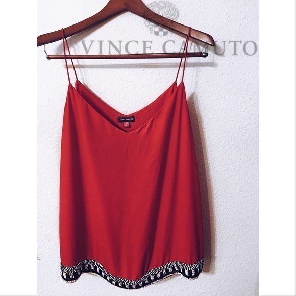 Vince Camuto Tops - Vince Camuto beaded hem camisole NWOT